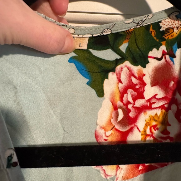 Summer green floral dress - Picture 4 of 4